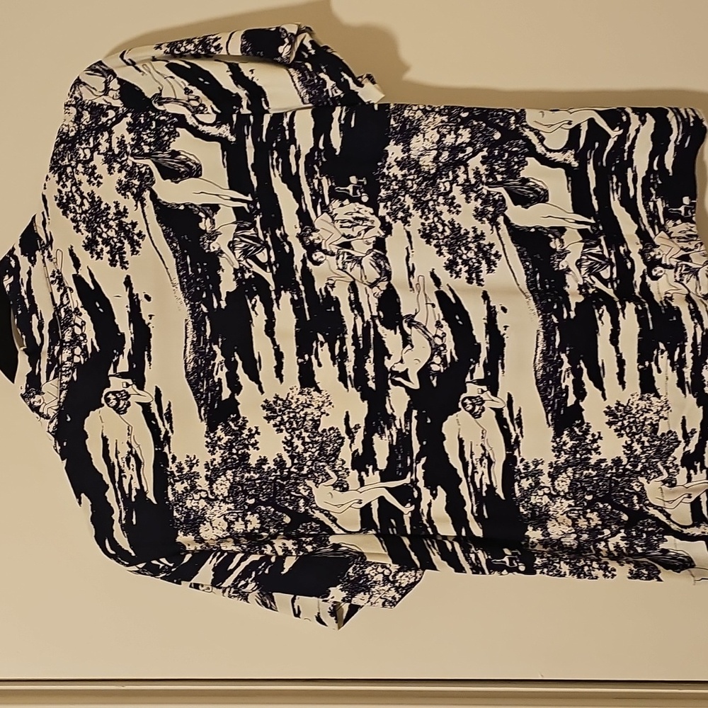 Reformation Cuba Button Down Shirt In Naked Lunch Print - Picture 6 of 6